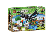 Конструктор LARI MY WORLD "Нападение Черного Дракона на овечью ферму" 11265, 283 детали