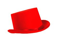 Цилиндр Красный Сатин ВН501 полиэстер, пластмасса, размер 56