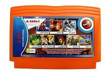 Картридж 8bit 360в1 TEKKEN 2+D.DRAGON 1,2,3+CHIP & DALE 1,2+G.I.JOE 1,2+NINJA TURTLES