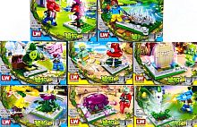 Конструктор BLOCK PLANTS vs ZOMBIES "Дуэли на огороде 8в1" LW 6025, 47-54 деталей. Цена за 1 штуку.