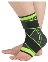 Эластичный бандаж на голеностоп, универсальный размер, черный, зеленый