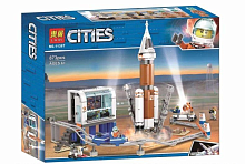 Конструктор LARI Cities "Ракета для запуска в далекий космос и пульт управления" 11387, 873 детали