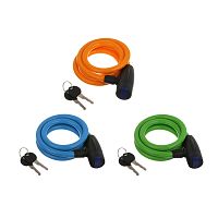 Замок велосипедный противоугонный троссовый BY SPORT, размер 12 х 1200 мм