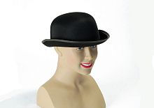 Котелок с сатиновой отделкой ВН493, карнавальный, черный, размер 56