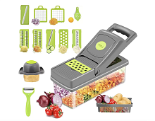 Овощерезка 15в1 VEGGIE SLICER, 15 предметов с контейнером и овощечисткой