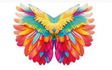 Крылья Ангела Mega Toys разноцветный полиэстер, размер 110х70 см /40