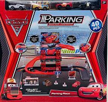 Тачки 3-х уровневая ПАРКОВКА CARS 2 PARKING 40 деталей + 4 мини машинки 2 х 5,5 см