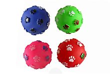 Игрушка для собак Мячик-пищалка резиновый Ø 8 см, 1 штука