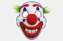 Маска "Клоун", светящаяся, с пультом, карнавальная, красный, белый цвет