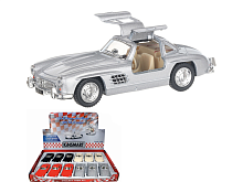 Машина модель Mercedes-Benz 300SL 1954 1:36 металлическая, серебристая