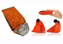 Аварийный спальный мешок-палатка из полиэтилена EMERGENCY BAG, 91х213 см