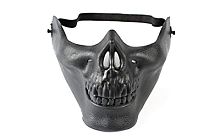 Полумаска Череп (челюсть, нижняя часть) LESD1273, черный пластик, размер 17*18*13 см