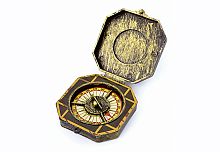 Компас пирата бронзовый BA1315, пластмассовый, размер 7*6 см