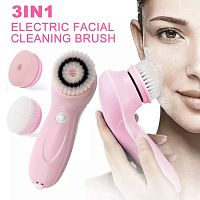 Косметическая электрическая щетка для очистки лица MN-822 3in1 Electric Facial Cleanshing Brush