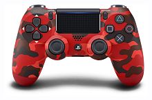 Джойстик PS 4 Controller Wireless Dual Shock (Сhina) (G2) Camouflag Red (хаки красный)
