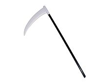 Коса гладкая 2277, серая, черная пластмассовая, размер: 33*106 см 