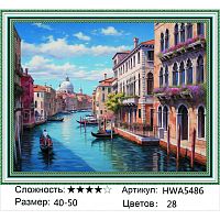 Алмазная мозаика Painting Diamond HWA5486, холст на подрамнике, круглые стразы, 40x50 см