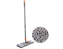 Швабра с телескопической ручкой 131 см + 1 насадка 21х37 см