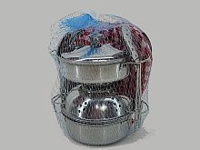 Набор детской посуды металлической в сетке PY555-11, 11предметов