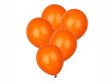 Шары воздушные 12" "РЫЖИЙ", оранжевый латекс, 5 шт/уп