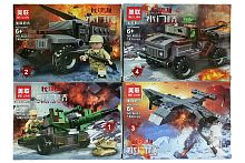 Конструктор Mei Lian мини наборы "Военная техника 4in1" 98251, 148-154 деталей, 4 штуки