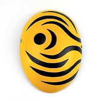 АНИМЕ Naruto Наруто Маска Обито Учиха ЖЕЛТАЯ, желтый, черный латекс, без размера