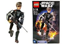 Конструктор KSZ SPACE WARS Сержант Джин Эрсо 615, высота 24 см, 104 детали