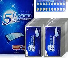 Полоски отбеливающие для зубов 5D WHITE Teeth Whitening Strips C-1