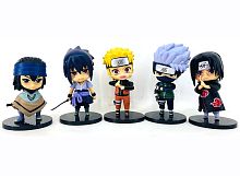 НАБОР Фигурок АНИМЕ НАРУТО HL-2, 5 штук, высота 10 см, на подставках