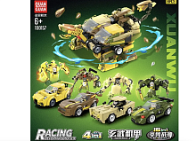 Конструктор QUAN GUAN Racing Deformation "Машины Роботы 4в1" 100157, 178-186 деталей