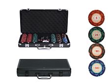 Набор для покера Casino Royale POKER SET в алюминиевом черном кейсе 300 фишек + 2 колоды + 5 кубиков