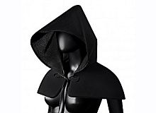 Капюшон инквизитора (священника) на завязках LESD2428, черный