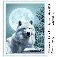 Алмазная мозаика Painting Diamond HWA4876, холст на подрамнике, круглые стразы, 40x50 см 