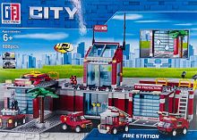 Конструктор GF CITY 123-523 "Пожарная Часть", пластик, 808 элементов