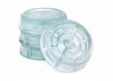 Антивибрационные подставки прозрачные для стиральных машин и холодильников круглые, 4шт/уп