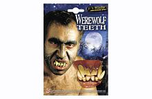 Зубы ужасные "Оборотень" Werewolf Teeth (зубы вампира) 4094F, белый, бежевый латекс, размер 7*4*2 см