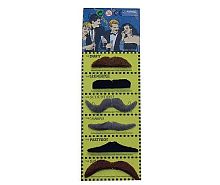 Усы Набор 6 видов, синтетическое волокно, без размера, 6 штук на блистере