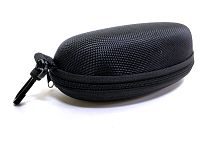 Футляр для очков объемный, черный, полиэстер, размер 16,5*7*6 см