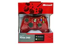 Джойстик проводной XBox 360 RED (красная упаковка)