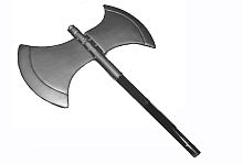 Топор двойной серый пластмассовый, карнавальный, размер 30*45 см