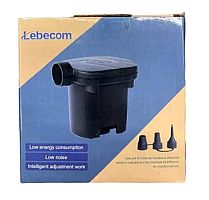 Насос электрический Lebecom GR-109 для матраса от сети 220В, длина кабеля 3 метра, 3 сменных насадки