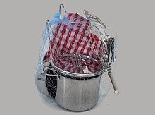 Набор детской посуды металлической в сетке PY555-9, 11 предметов