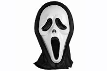 Маска КРИК белый пластик, черный полиэстер, размер 34,5*21 см