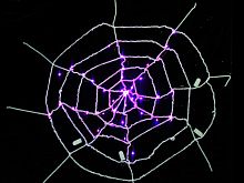 Паутина светящаяся белая A-0203, пластмасса, размер 100х100 см