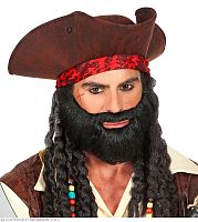 Борода окладистая черная 01856, черный полиэстер, размер 18*14 см