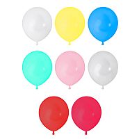 Шары воздушные 10" МИКС разноцветные, латекс, 8 цветов, 25 шт/уп