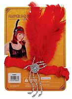 Перья Лайзы красные (ва887), высота 17 см, без размера