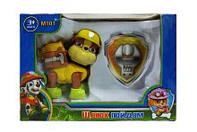 Щенячий патруль Крепыш с открывающимся рюкзаком и нагрудный значок, 8*9 см 