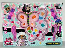 НАБОР Детская косметика Лол LOL SURPRISE! O.M.G. Шкатулка "БАБОЧКА "3 уровня с зеркалом в коробке