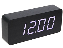 Часы электронные настольные в деревянном корпусе VST-863-6 белые цифры